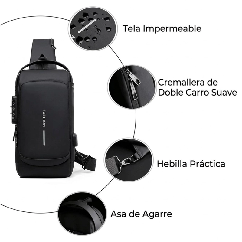 BOLSO BANDOLERA RIGIDO ANTIRROBO - 5