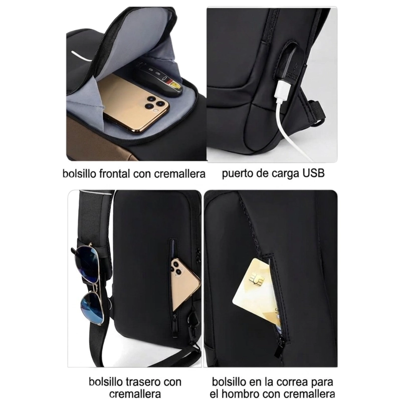 BOLSO BANDOLERA RIGIDO ANTIRROBO - 7