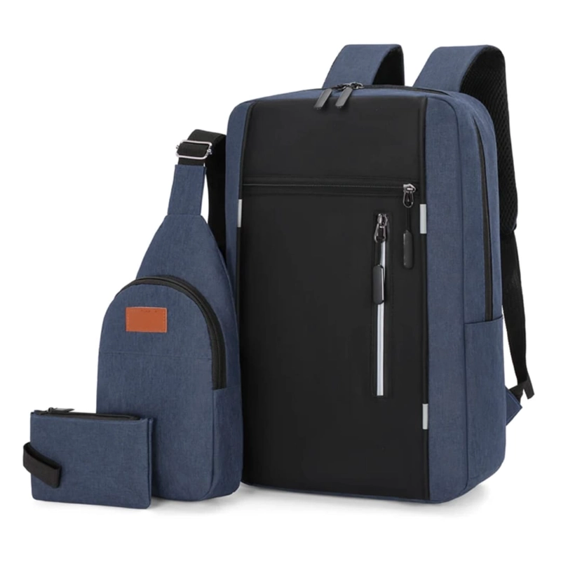 COMBO DE MOCHILA PARA LAPTOP, PECHERA Y BILLETERA - 1
