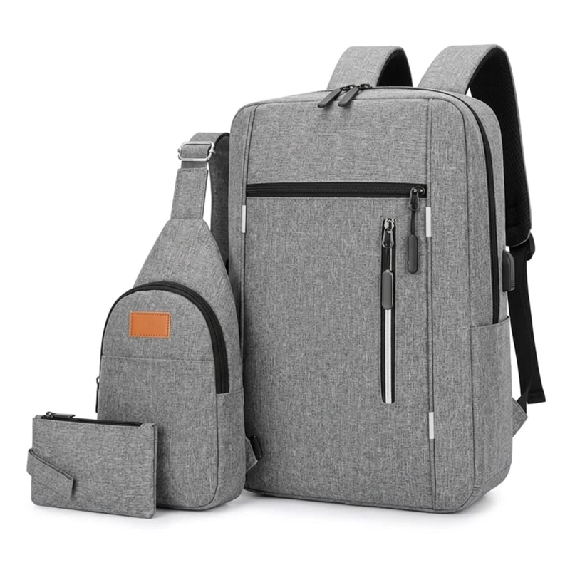 COMBO DE MOCHILA PARA LAPTOP, PECHERA Y BILLETERA - 2