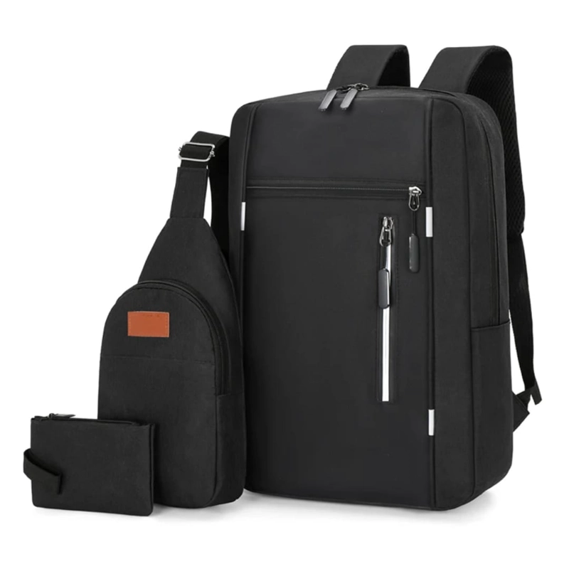 COMBO DE MOCHILA PARA LAPTOP, PECHERA Y BILLETERA - 3