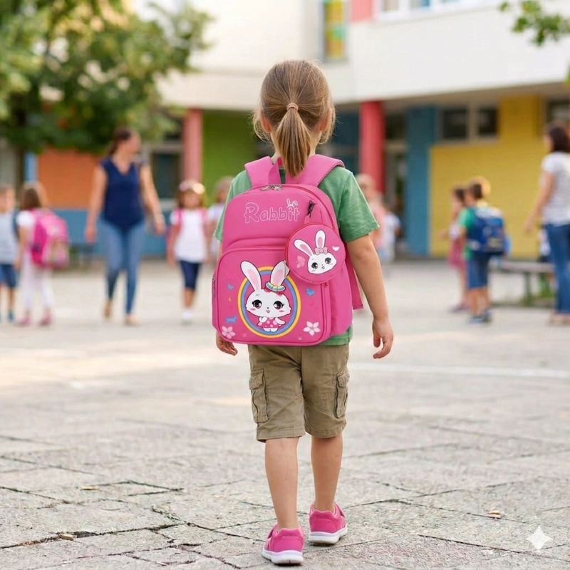 MOCHILA INFANTIL CON MONEDERO DISEÑOS ANIMADOS - 9
