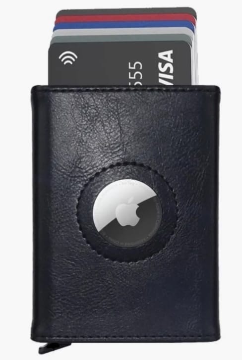 BILLETERA CUERO CON TARJETERO, BLOQUEO RFID COMPATIBLE CON AIRTAG - 1