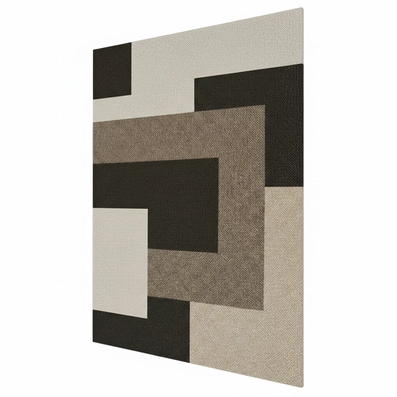 ALFOMBRA PARA LIVING 200X240 DISEÑO TETRIS MARRON  MODERNOS, ELEGANTES, DECORATIVOS WYM - 2