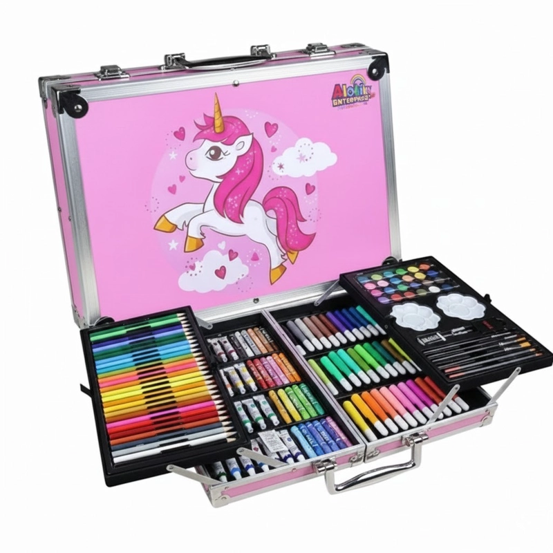 MALETIN SET DE ARTE  45 PIEZAS DISEÑOS  BRAINROT  TRALALERO TUNTUN SAHURL H&G - 1