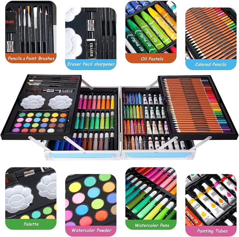 MALETIN SET DE ARTE  45 PIEZAS DISEÑOS  BRAINROT  TRALALERO TUNTUN SAHURL H&G - 5