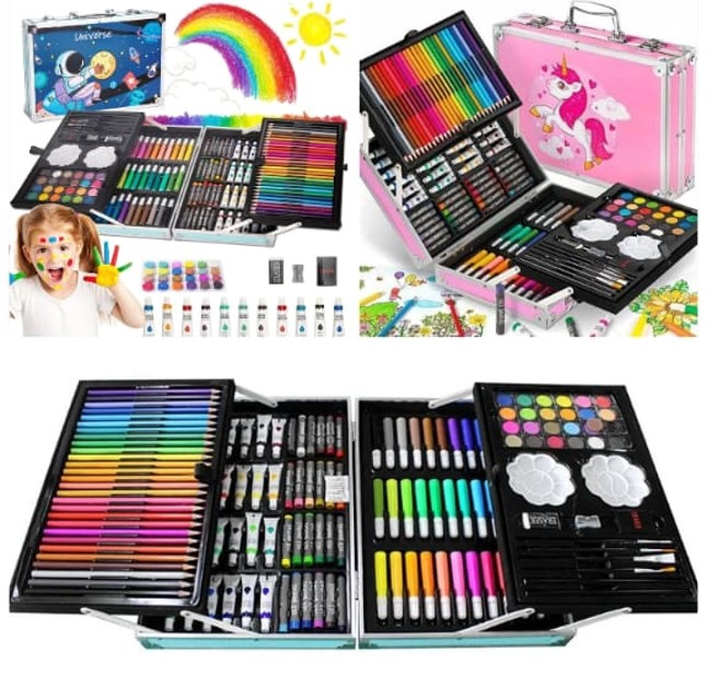MALETIN SET DE ARTE  45 PIEZAS DISEÑOS  BRAINROT  TRALALERO TUNTUN SAHURL H&G - 8