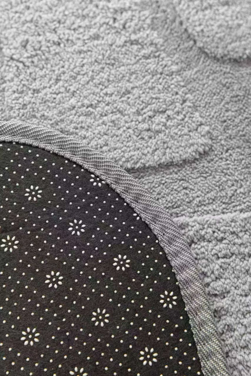ALFOMBRA JACQUARD GRIS 150X200 DISEÑO AL RELIVE TEXTURIZADO SUAVE ELEGANTE MODERNO MP - 2