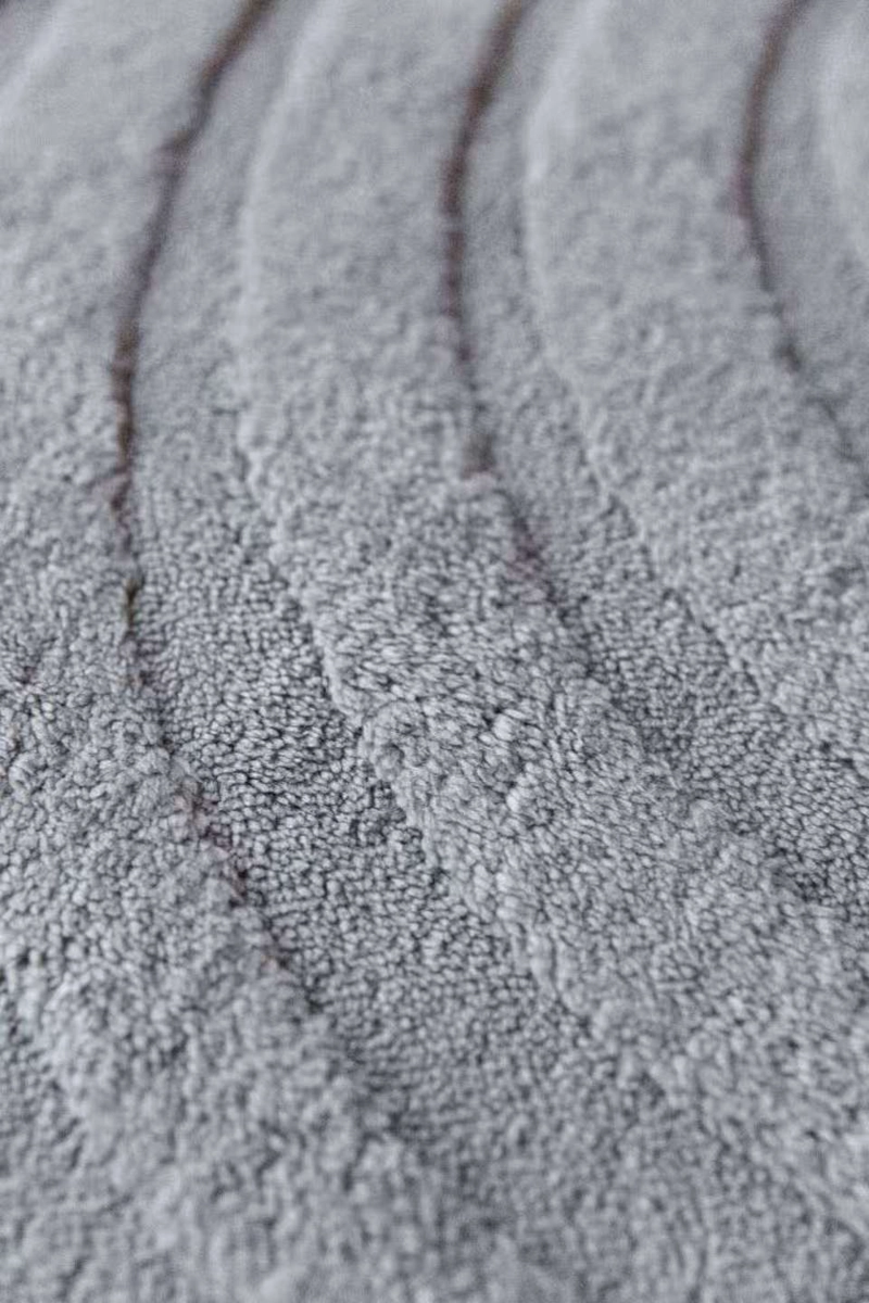 ALFOMBRA JACQUARD GRIS 150X200 DISEÑO AL RELIVE TEXTURIZADO SUAVE ELEGANTE MODERNO MP - 3