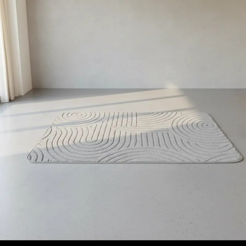 ALFOMBRA JACQUARD GRIS 150X200 DISEÑO AL RELIVE TEXTURIZADO SUAVE ELEGANTE MODERNO MP - 5