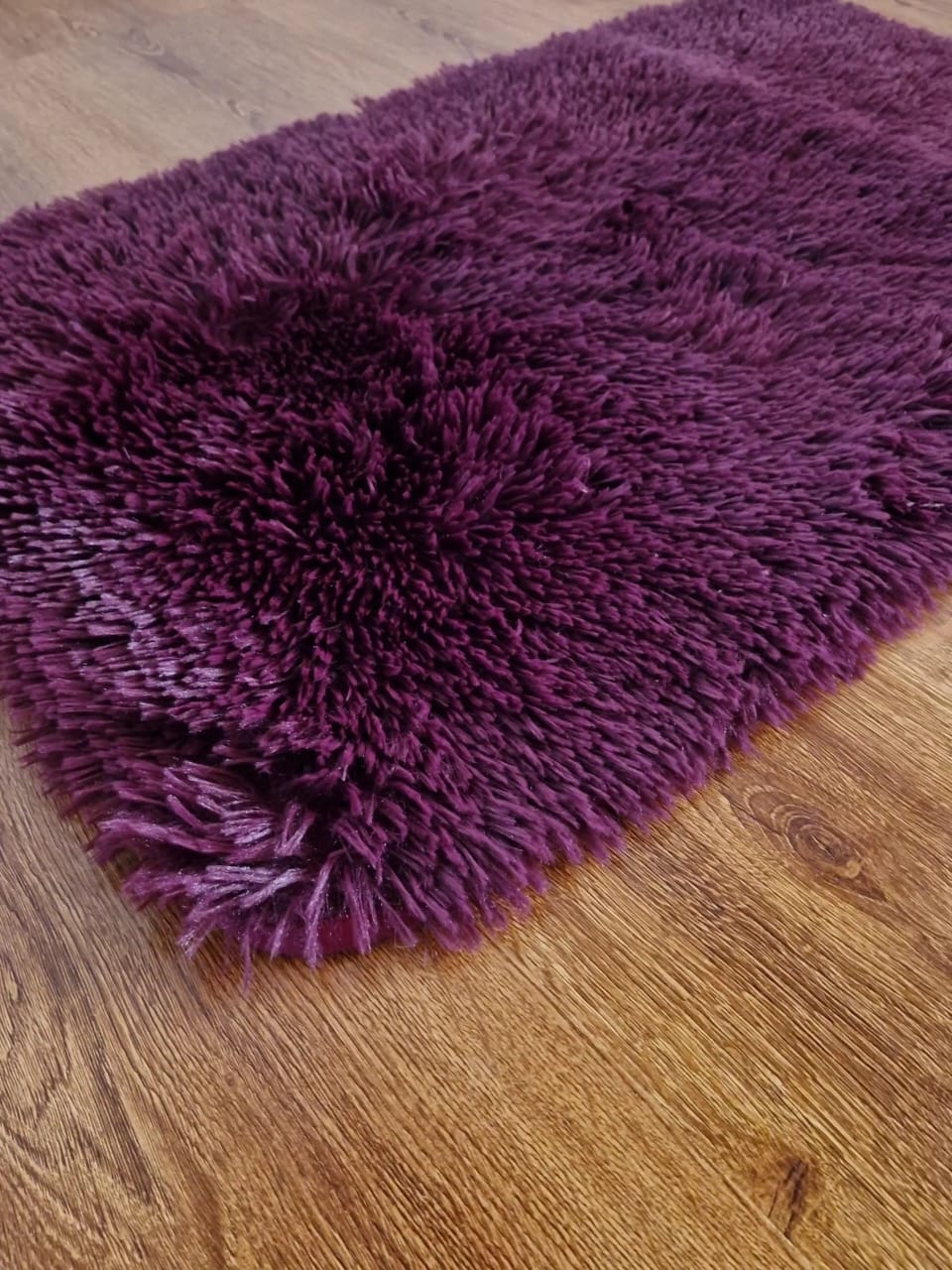 ALFOMBRA SHAGGY PELUDAS BURDEO OSCURO 50 X 80 CM - 3