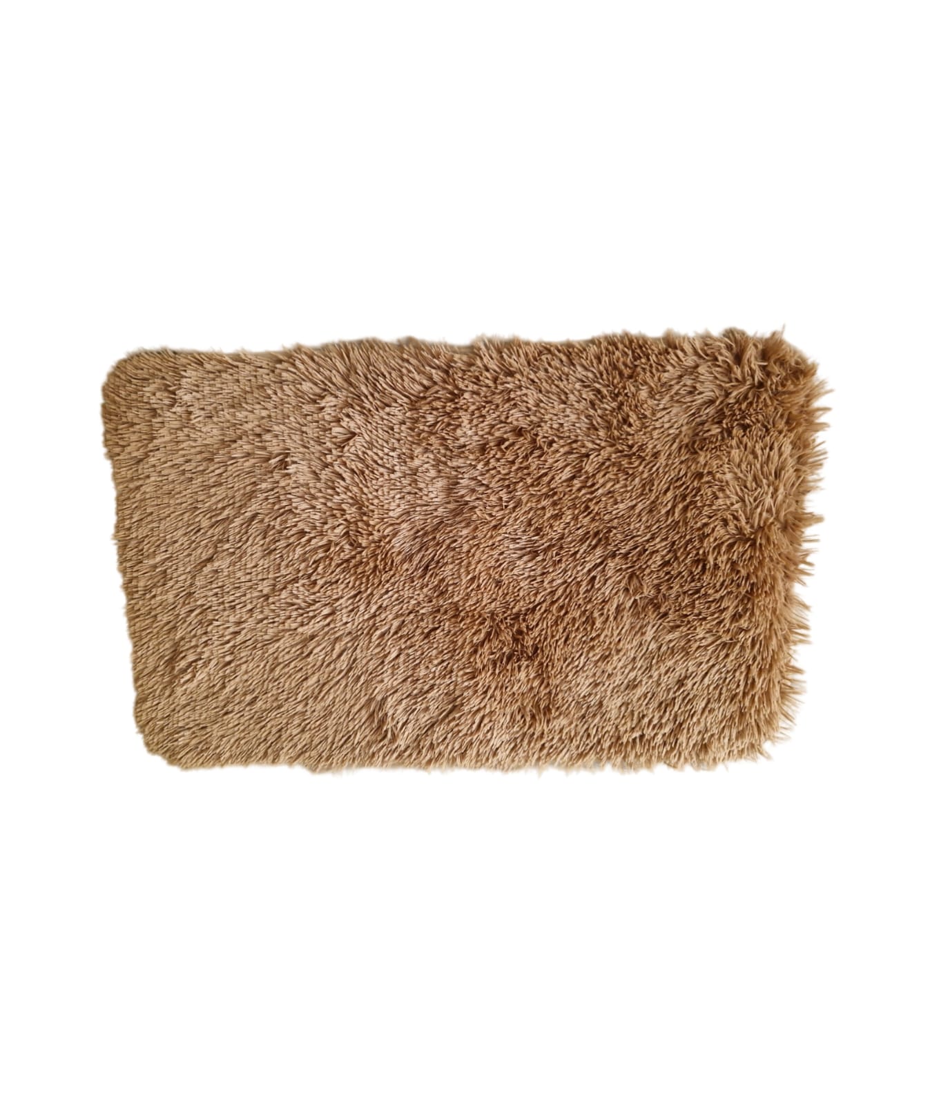 ALFOMBRA SHAGGY PELUDAS BEIGE OSCURO 50 X 80 CM - 1