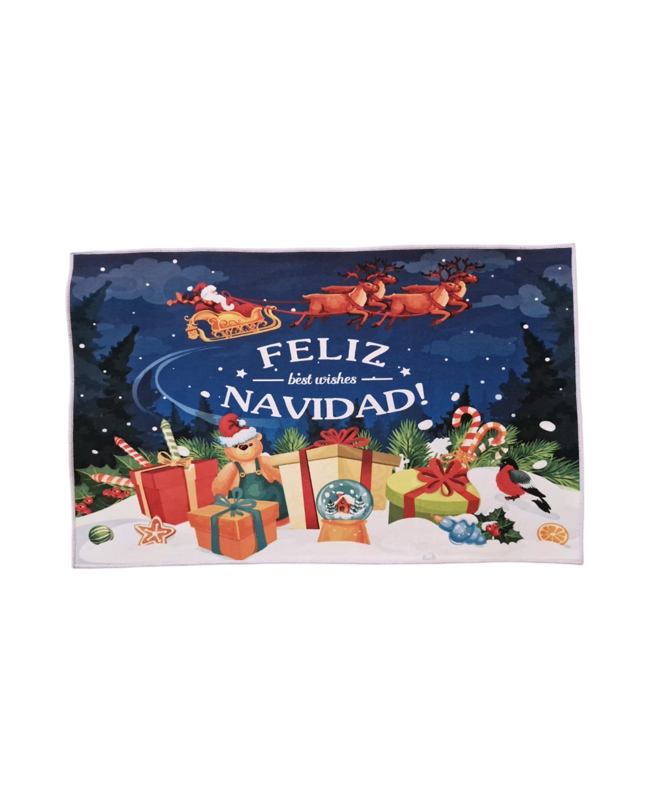 ALFOMBRA LISA NAVIDAD ANTIDESLIZANTE 50 X 80 CM - 1