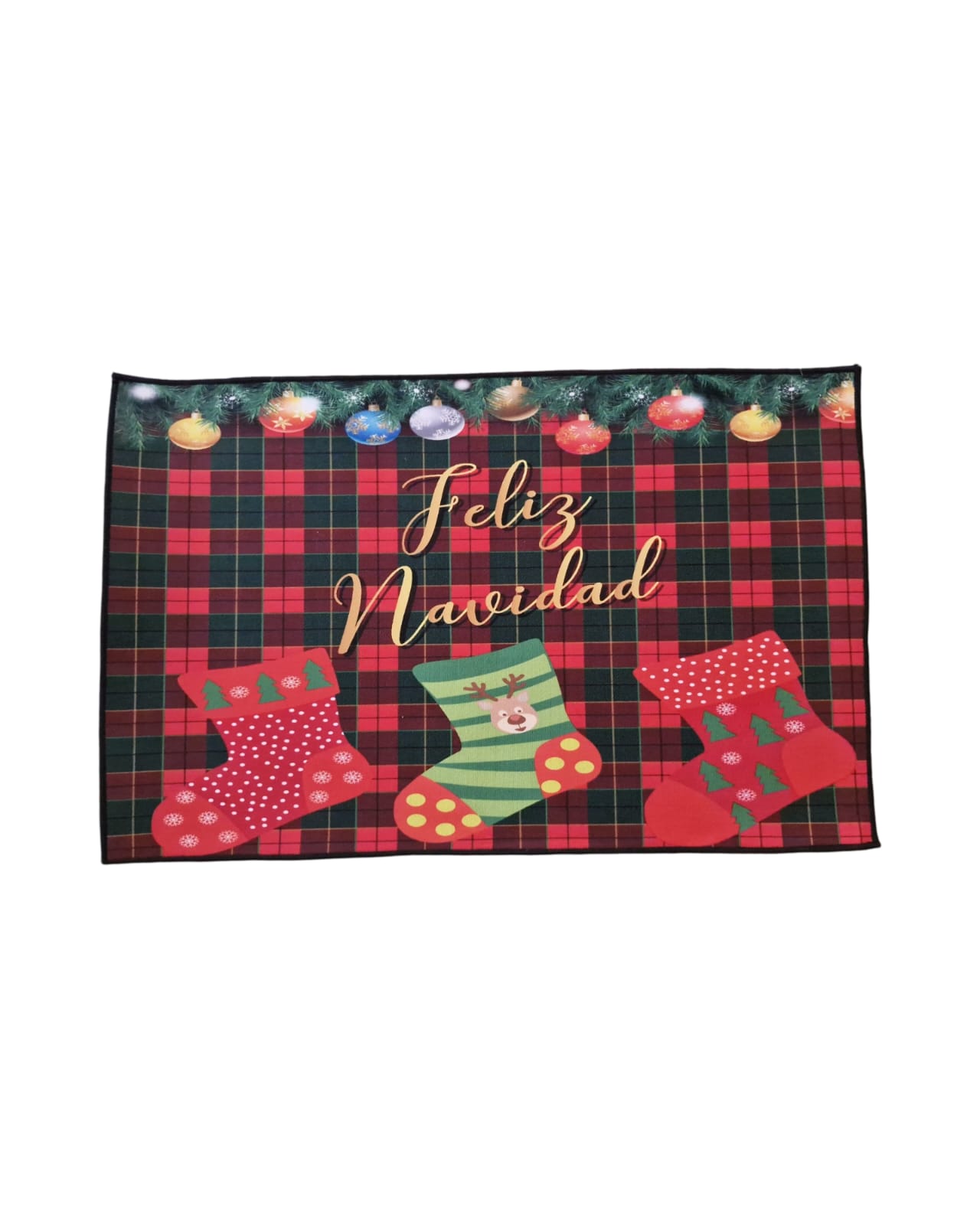 ALFOMBRA LISA NAVIDAD ANTIDESLIZANTE 50 X 80 CM - 1