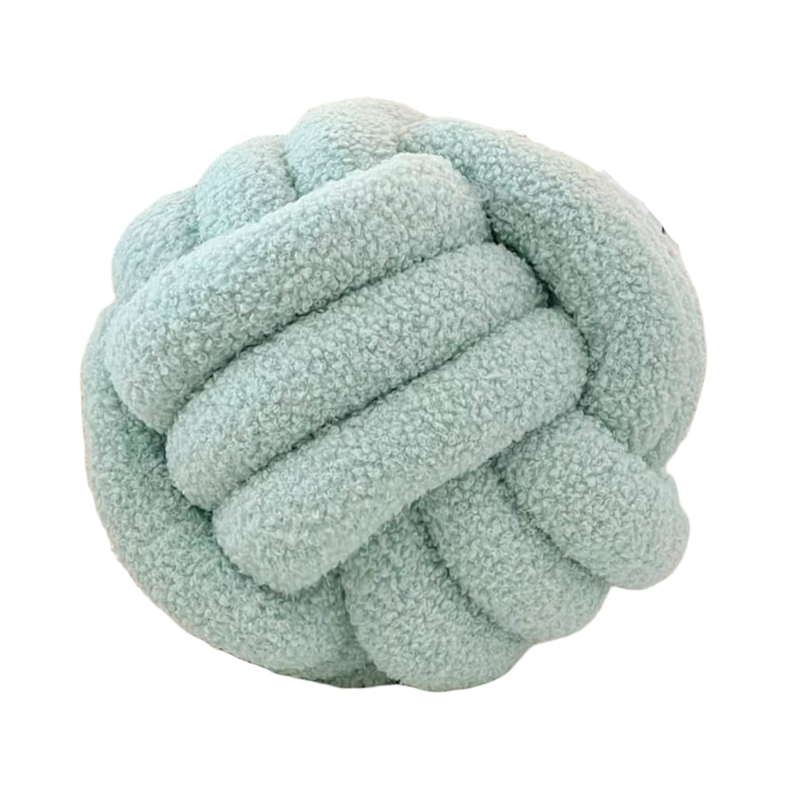 COJIN DECORATIVO EN FORMA DE NUDO CELESTE CLARO 28X28CM DISEÑO MODERNO Y MINIMALISTA - 1