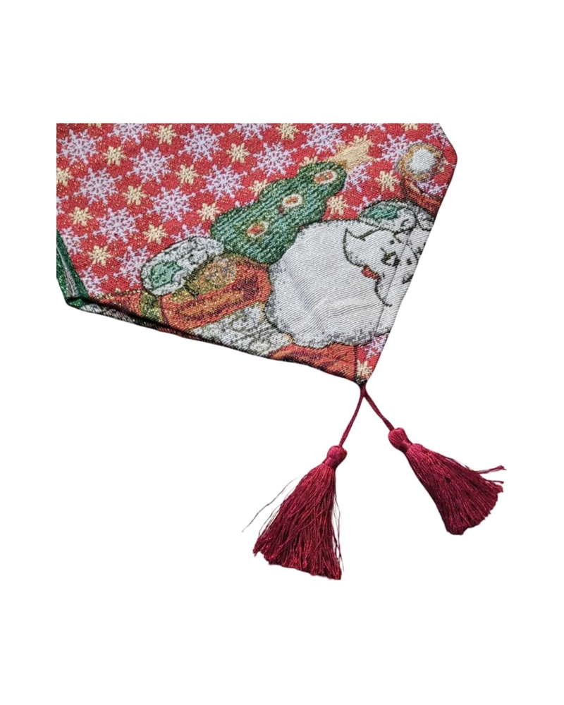 CAMINO DE MESA DE NAVIDAD CON BORLAS DECORATIVAS 30X180CM - 2