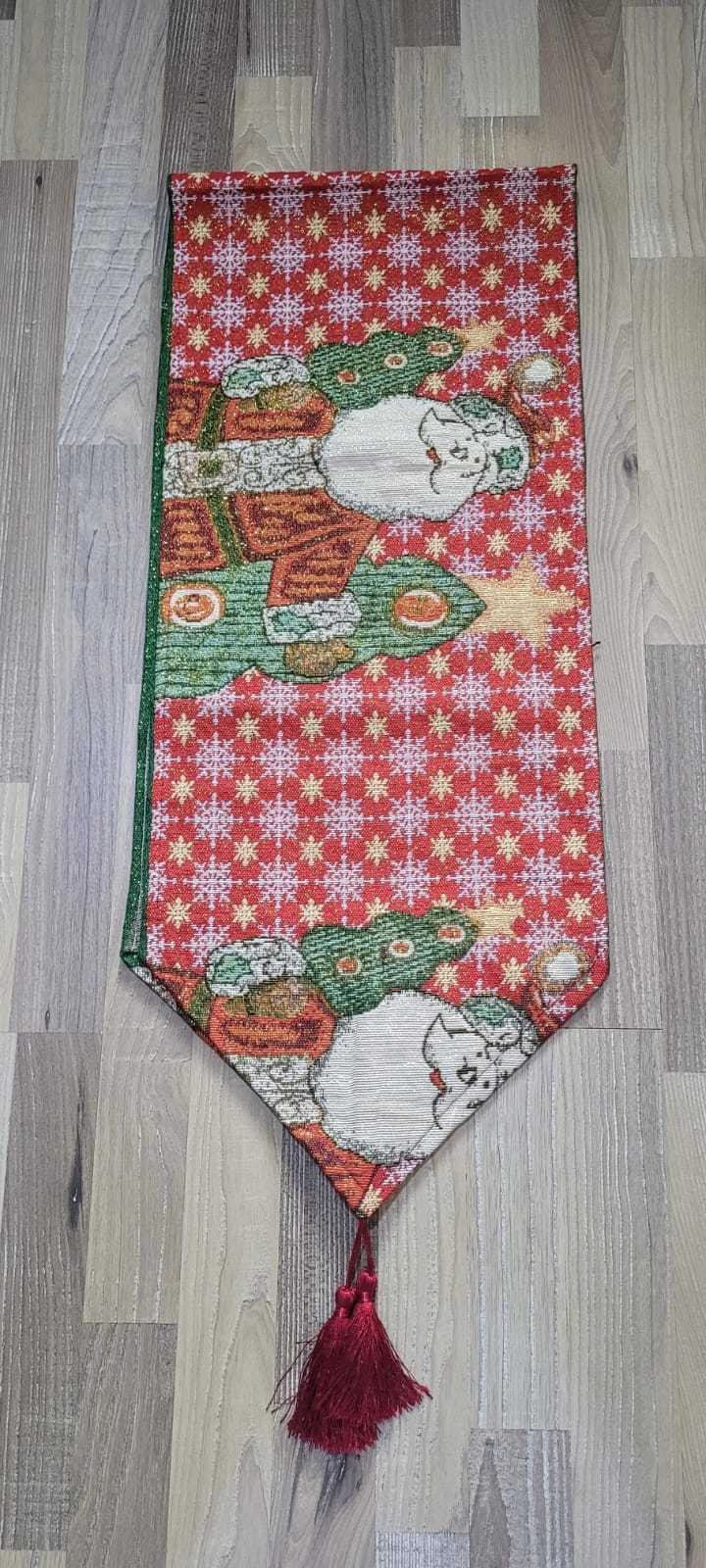 CAMINO DE MESA DE NAVIDAD CON BORLAS DECORATIVAS 30X180CM - 4