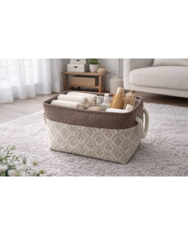 CANASTO ORGANIZADOR  - CESTA DE ALMACENAMIENTO PLEGABLE 33X20X20CM - 3
