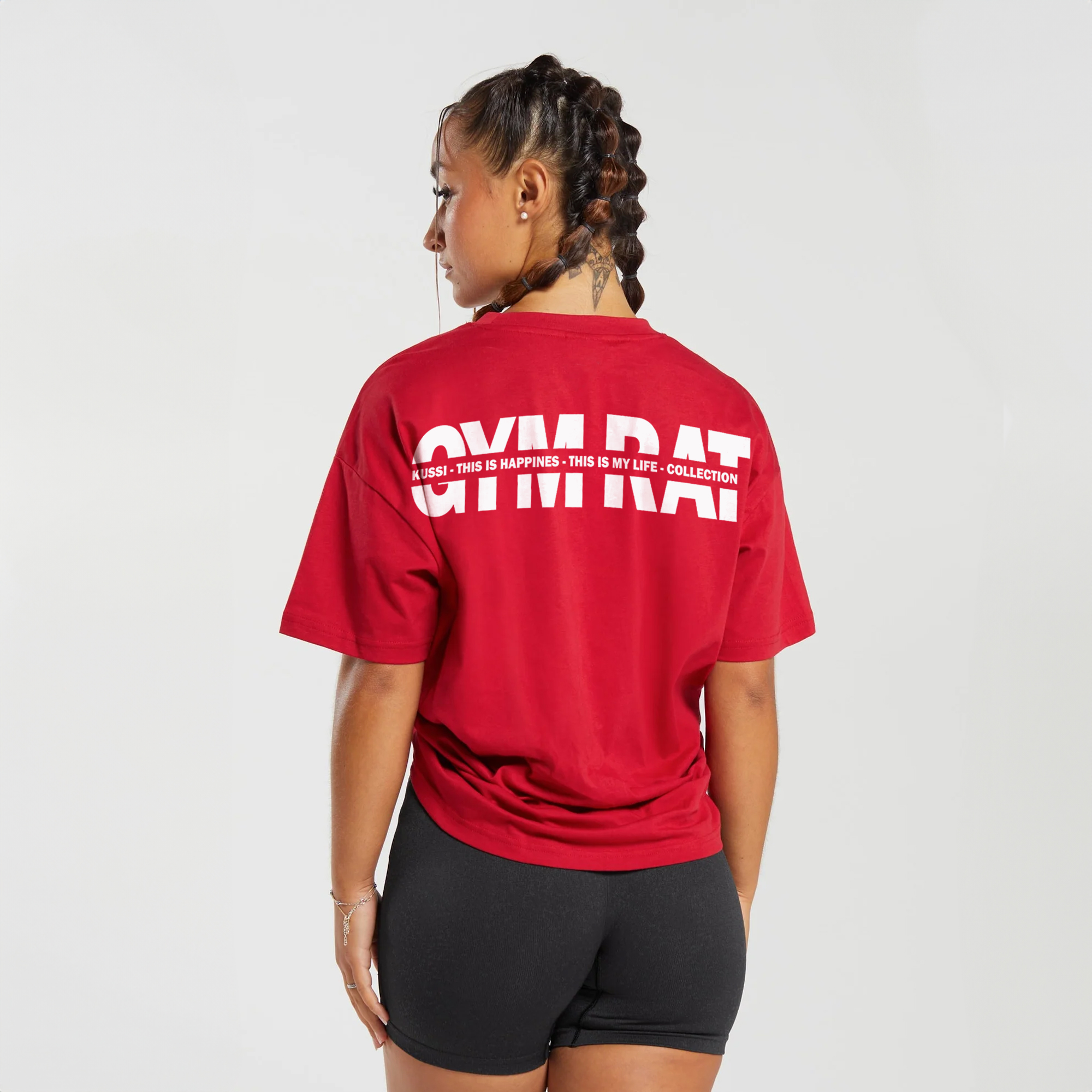 POLERA BASIC MUJER GYM RAT EDICION LIMITADA RED - 1