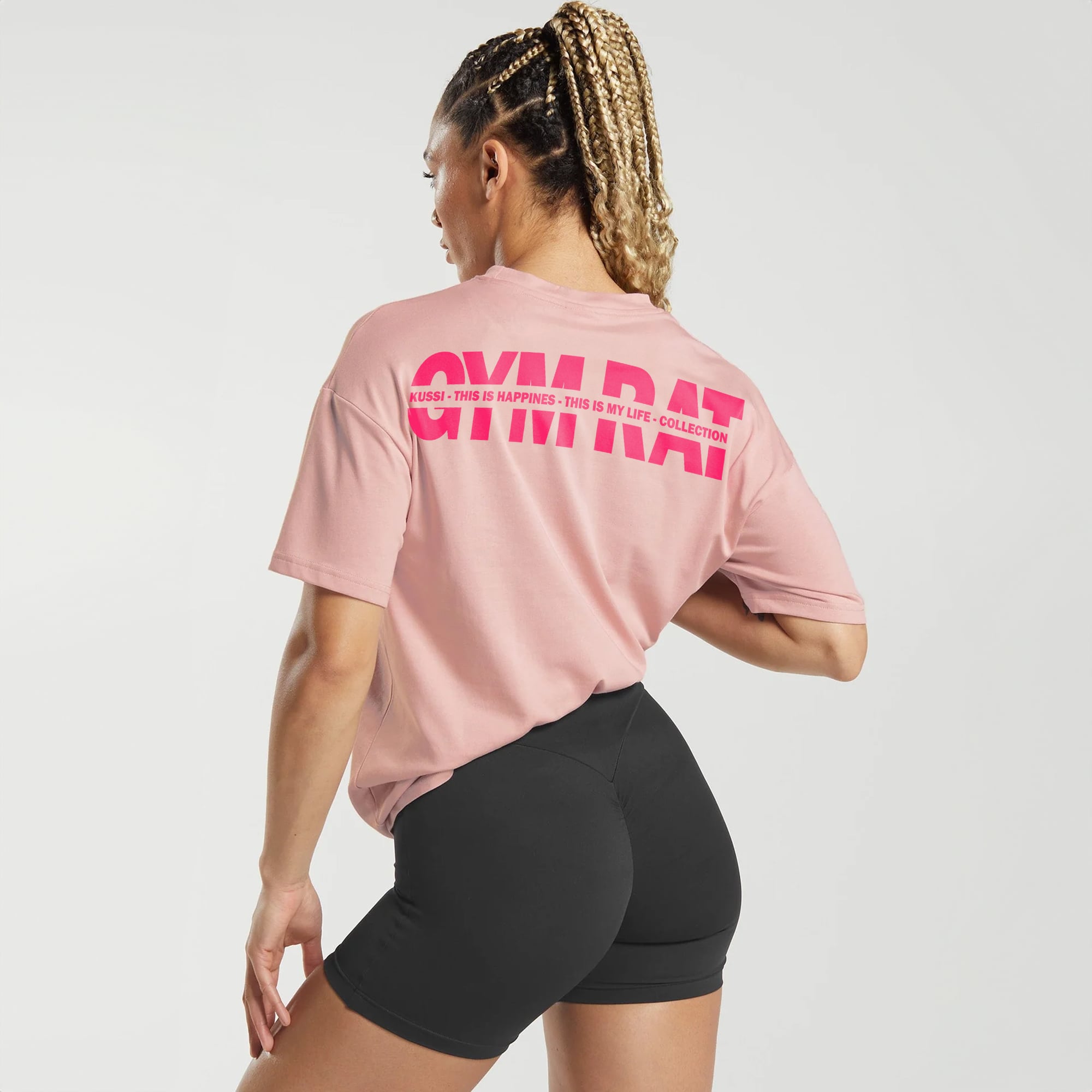 POLERA BASIC MUJER GYM RAT EDICION LIMITADA PINK - 1