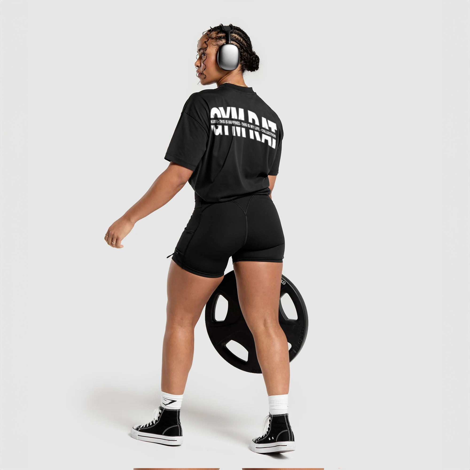 POLERA BASIC MUJER GYM RAT EDICION LIMITADA BLACK - 2
