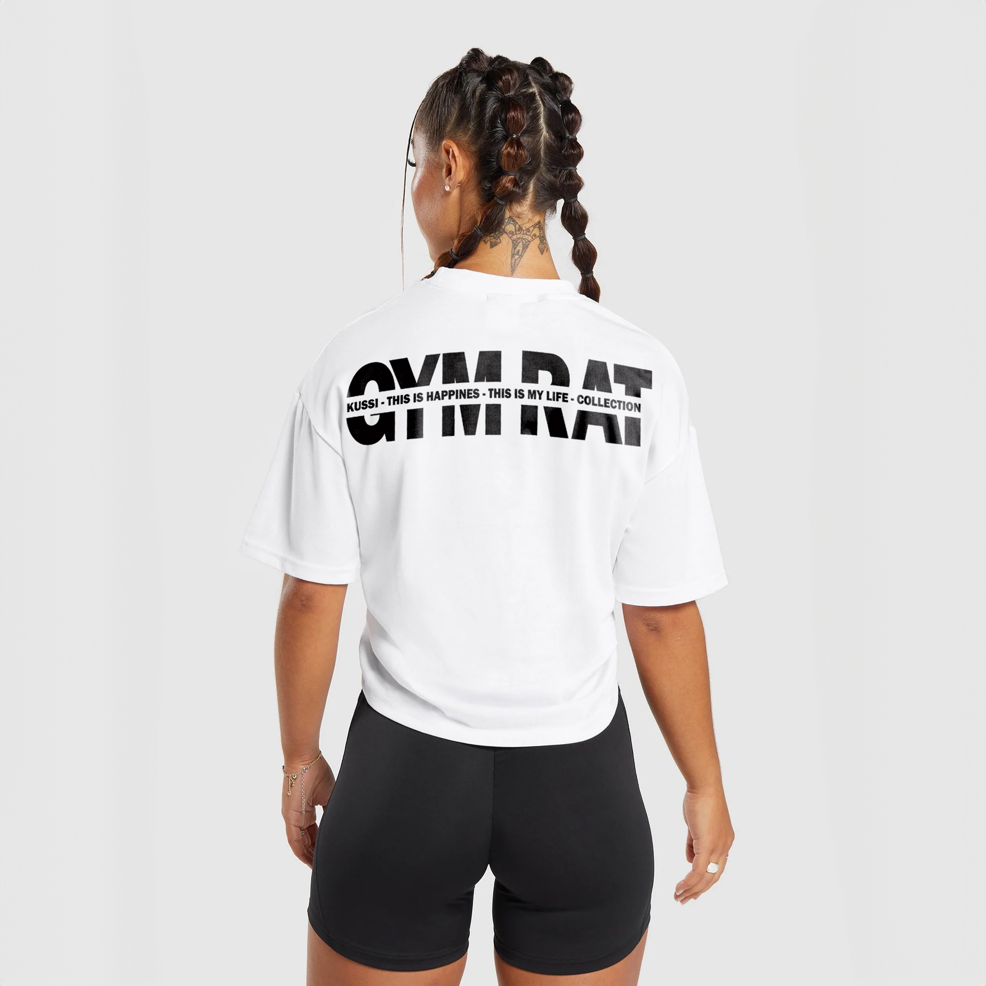 POLERA BASIC MUJER GYM RAT EDICION LIMITADA WHITE - 1
