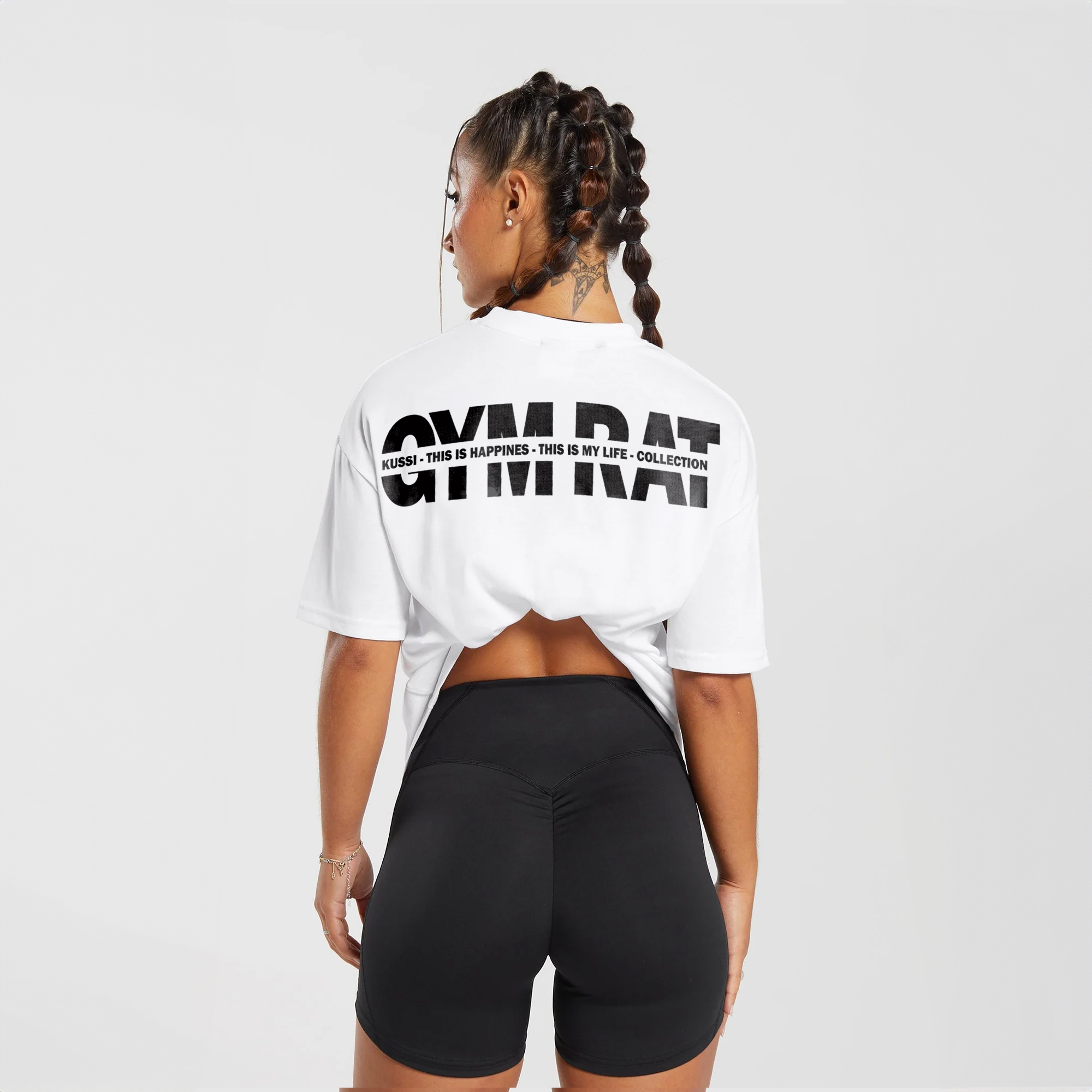 POLERA BASIC MUJER GYM RAT EDICION LIMITADA WHITE - 4