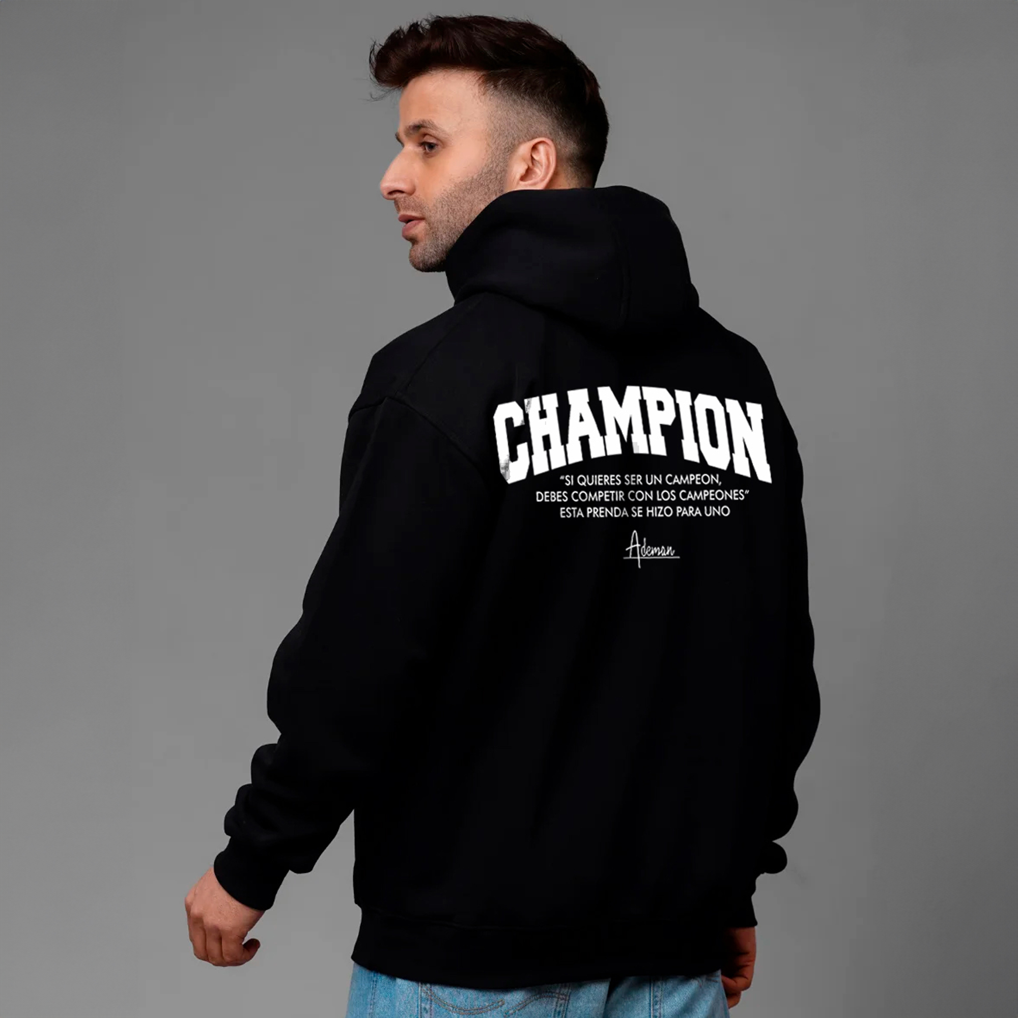 POLERON CANGURO EDITION CHAMPION BLACK- EDICION LIMITADA - 3