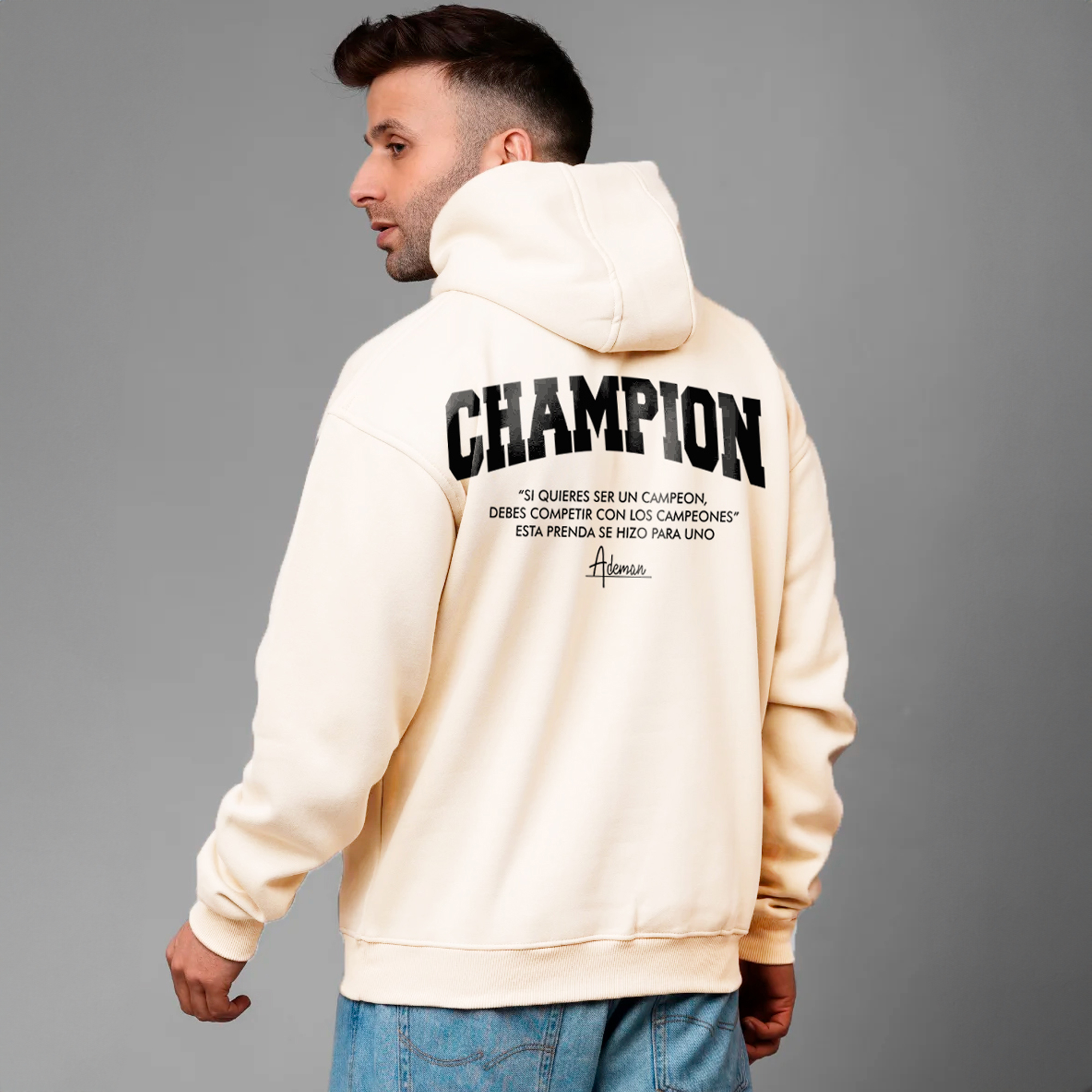 POLERON CANGURO EDITION CHAMPION BEIGE- EDICION LIMITADA - 3
