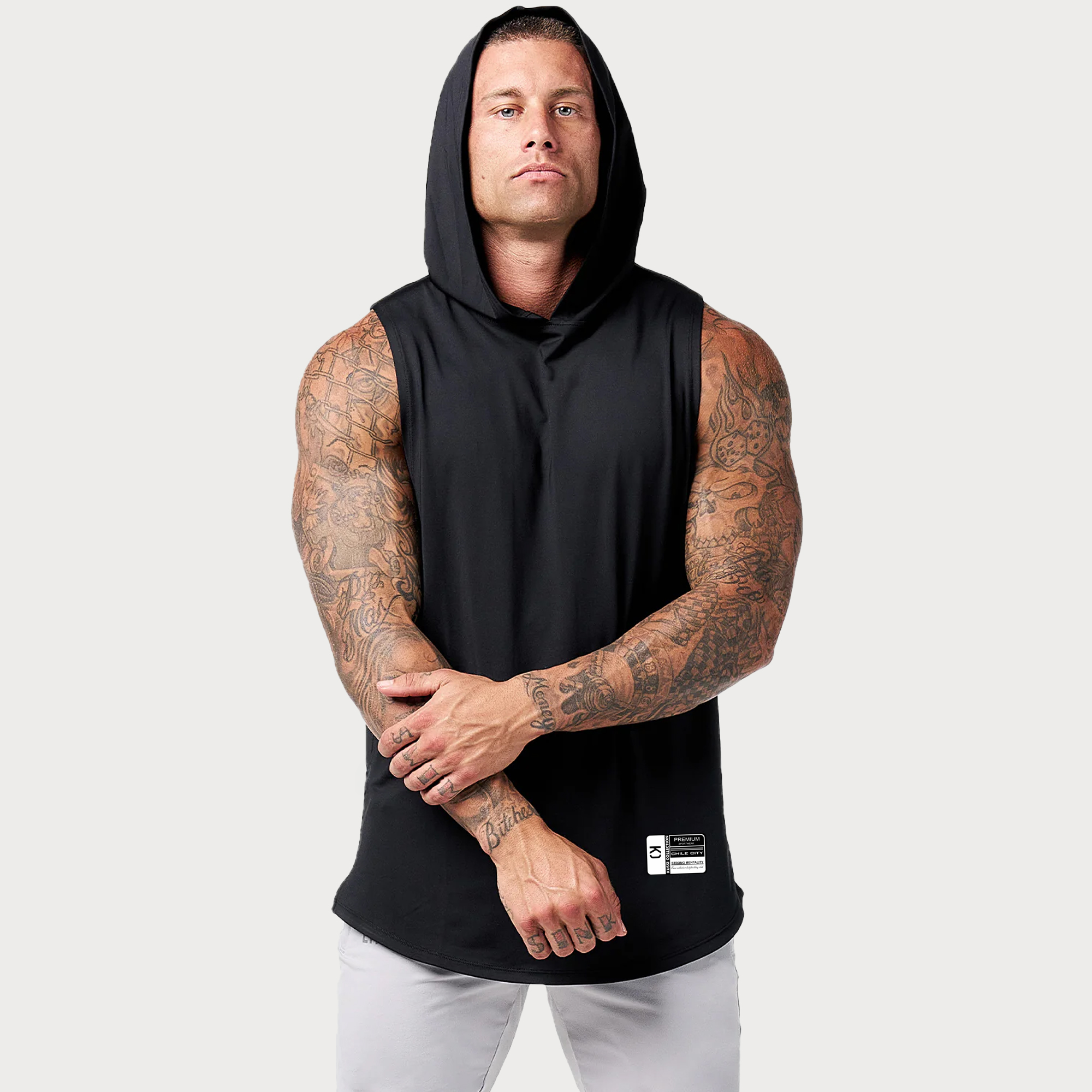 POLERA MUSCULOSA PREMIUM GYM LISA BLACK - 1
