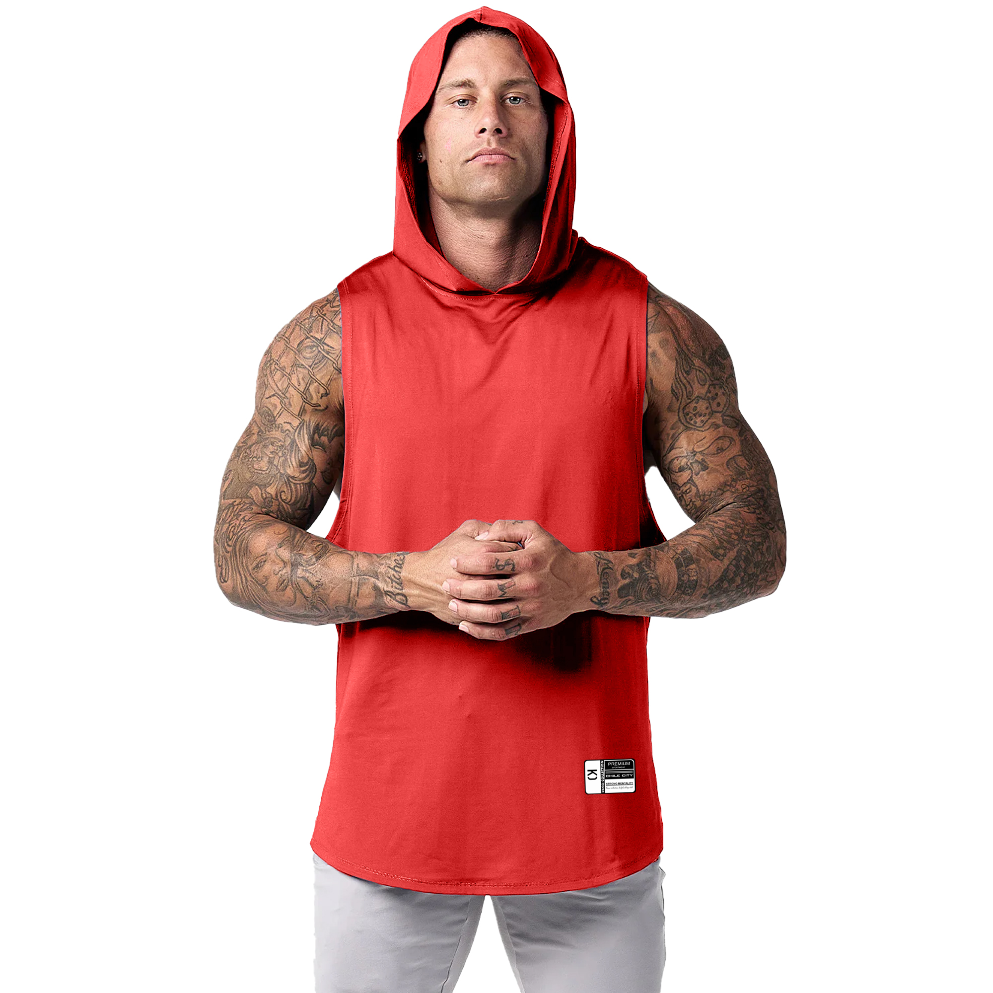 POLERA MUSCULOSA PREMIUM GYM LISA RED - 2