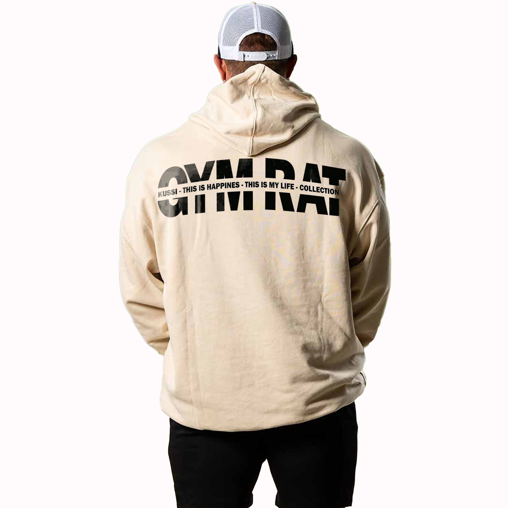 POLERON CANGURO GYM RAT EDICION LIMITADA - BEIGE - 1