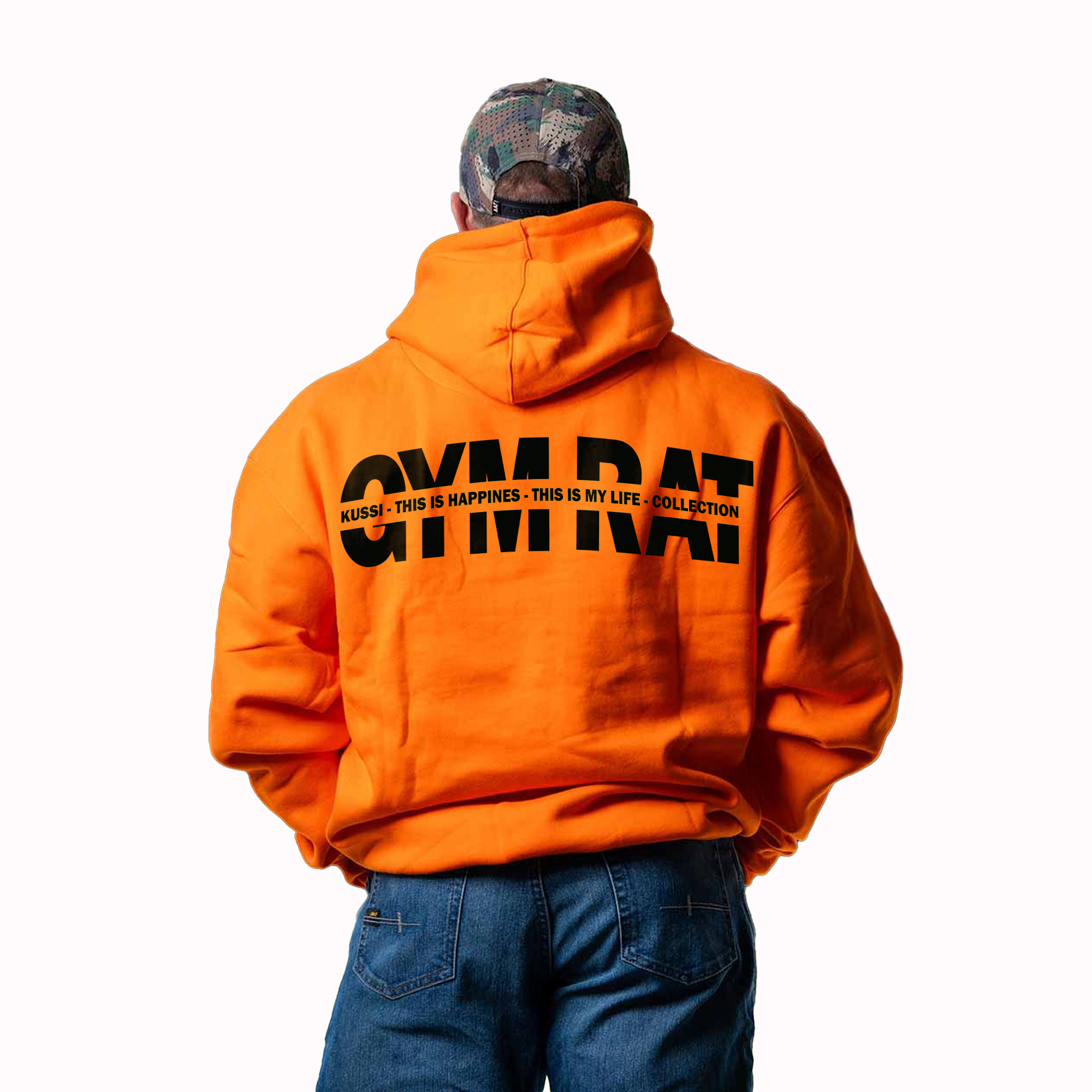 POLERON CANGURO GYM RAT EDICION LIMITADA - ORANGE - 1