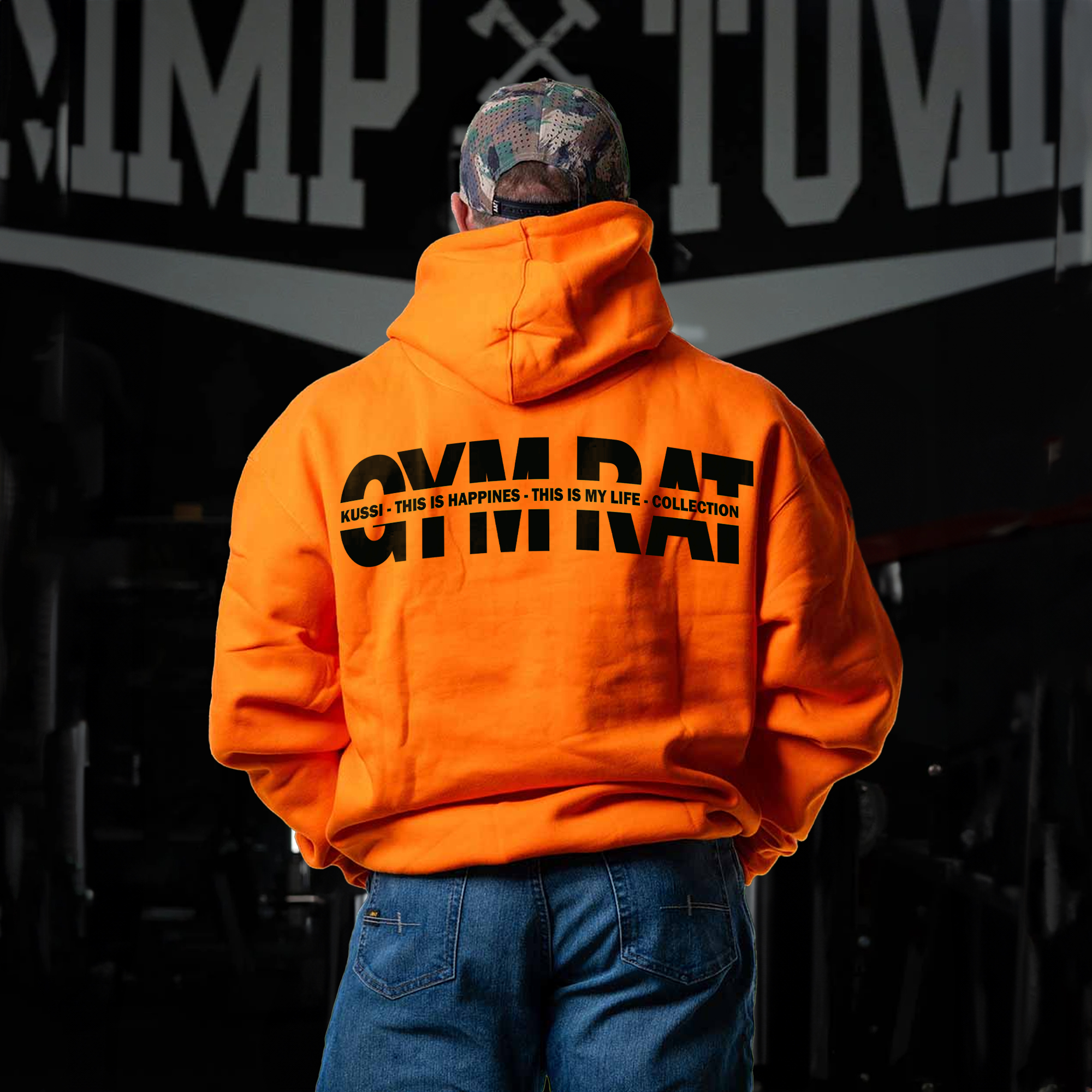POLERON CANGURO GYM RAT EDICION LIMITADA - ORANGE - 2