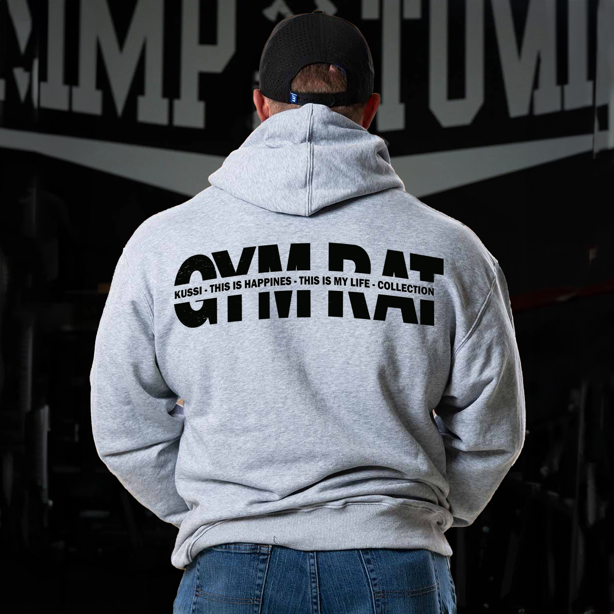 POLERON CANGURO GYM RAT EDICION LIMITADA - GREY - 3