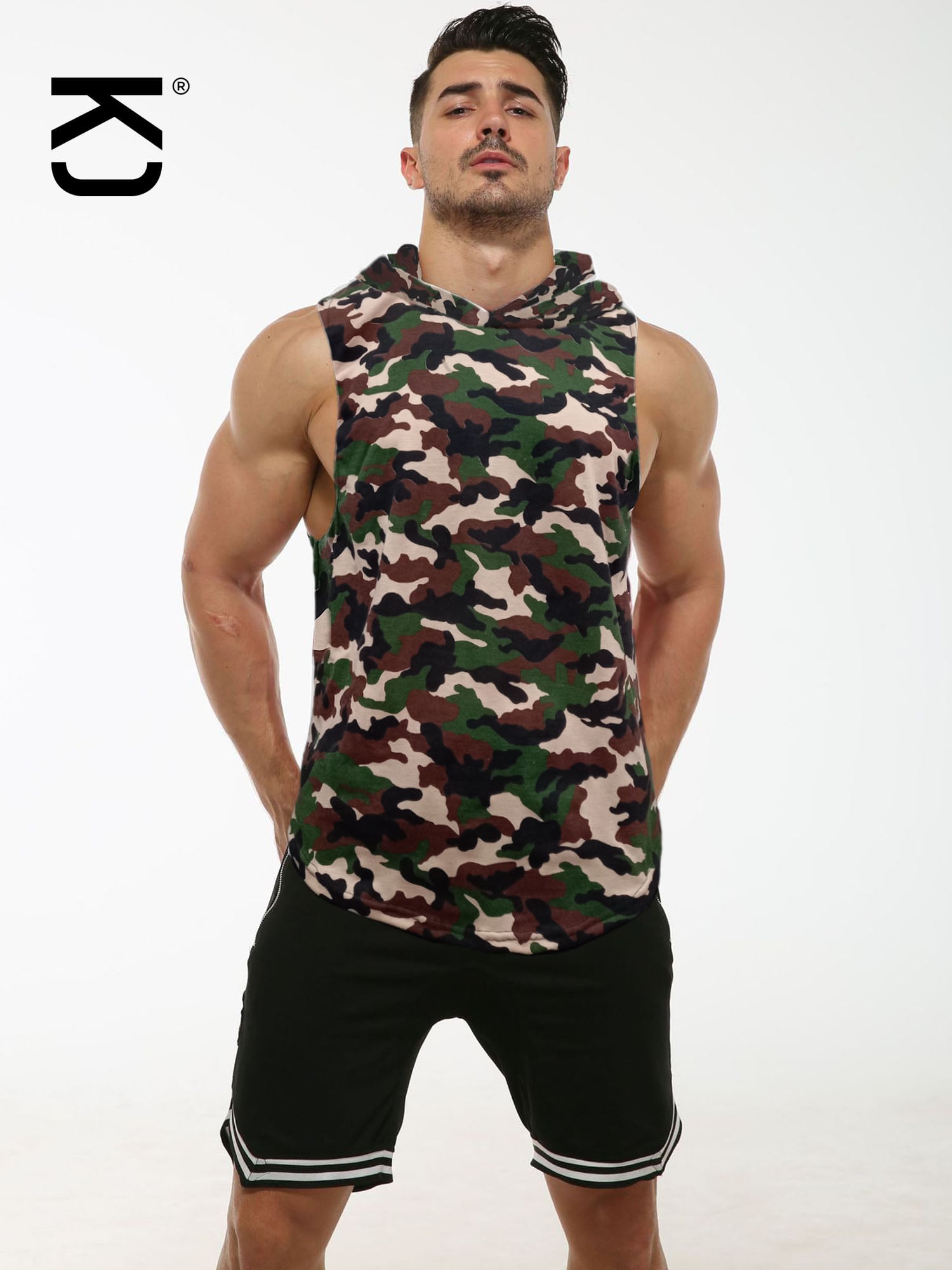 POLERA ALGODÓN HOMBRE KUSSI COLLECTION MILITAR MUSCULOSA GYM LISA EDICION LIMITADA - 1