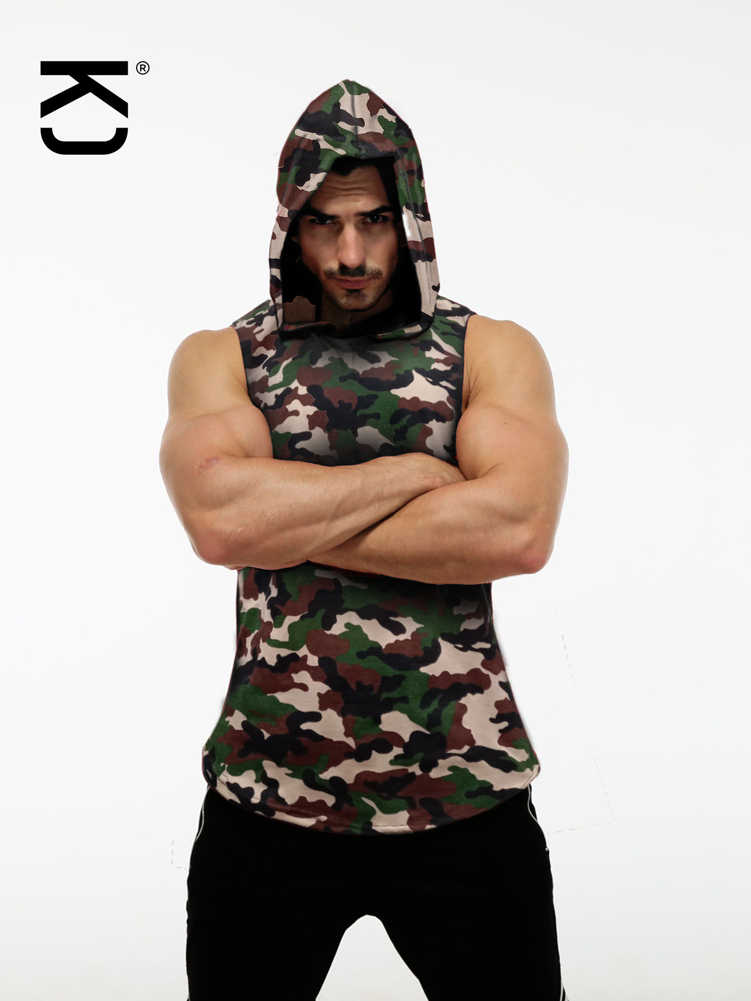 POLERA ALGODÓN HOMBRE KUSSI COLLECTION MILITAR MUSCULOSA GYM LISA EDICION LIMITADA - 3