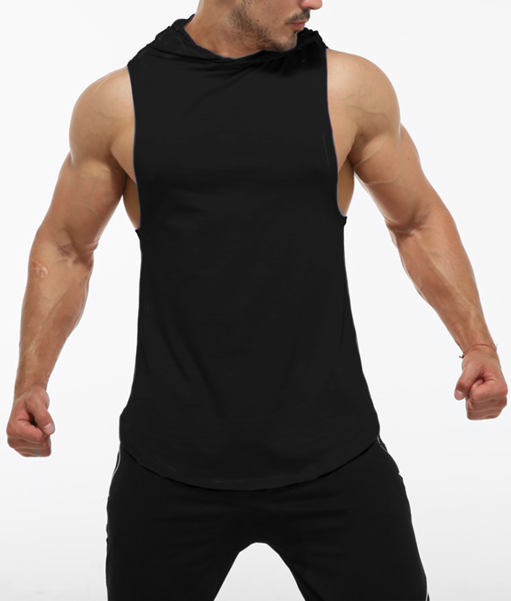POLERA ALGODÓN HOMBRE KUSSI COLLECTION NEGRO MUSCULOSA GYM LISA EDICION LIMITADA - 1