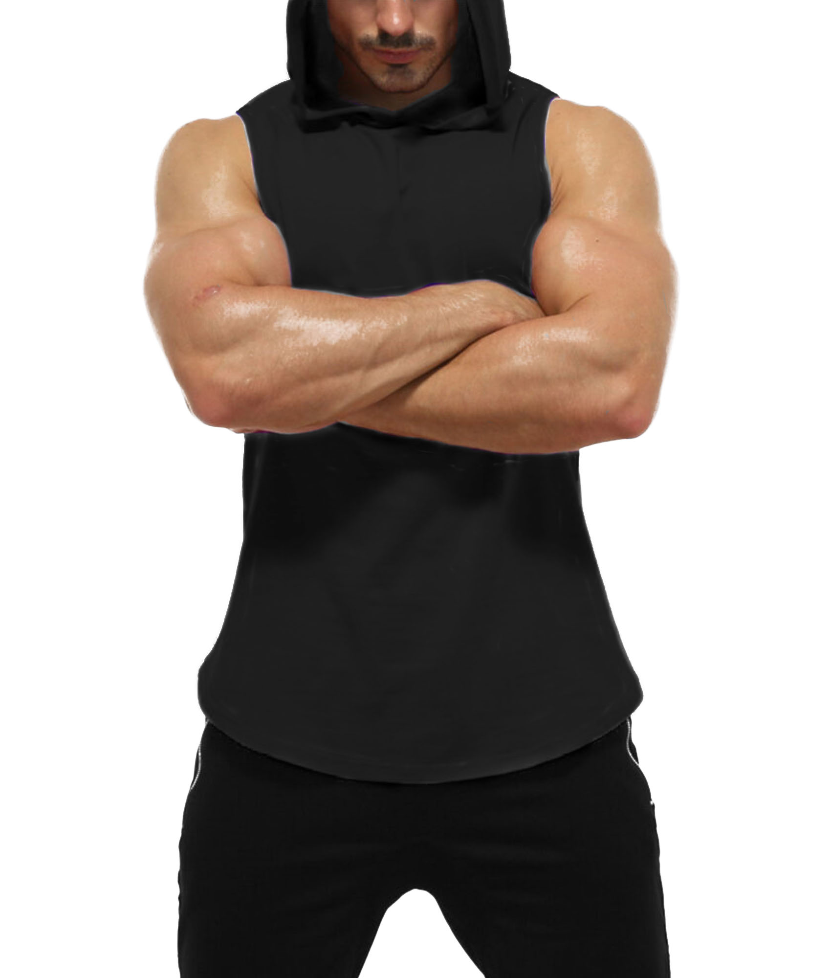 POLERA ALGODÓN HOMBRE KUSSI COLLECTION NEGRO MUSCULOSA GYM LISA EDICION LIMITADA - 2