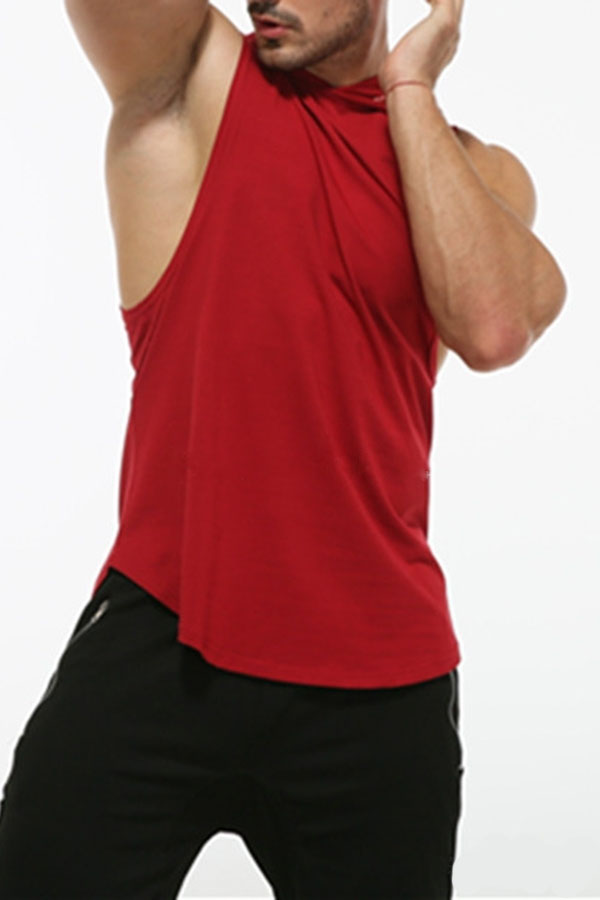 POLERA ALGODÓN HOMBRE KUSSI COLLECTION ROJO MUSCULOSA GYM LISA EDICION LIMITADA - 3