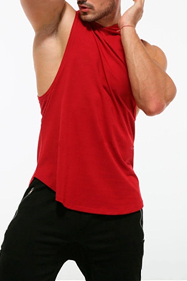 POLERA ALGODÓN HOMBRE KUSSI COLLECTION ROJO MUSCULOSA GYM LISA EDICION LIMITADA - 3