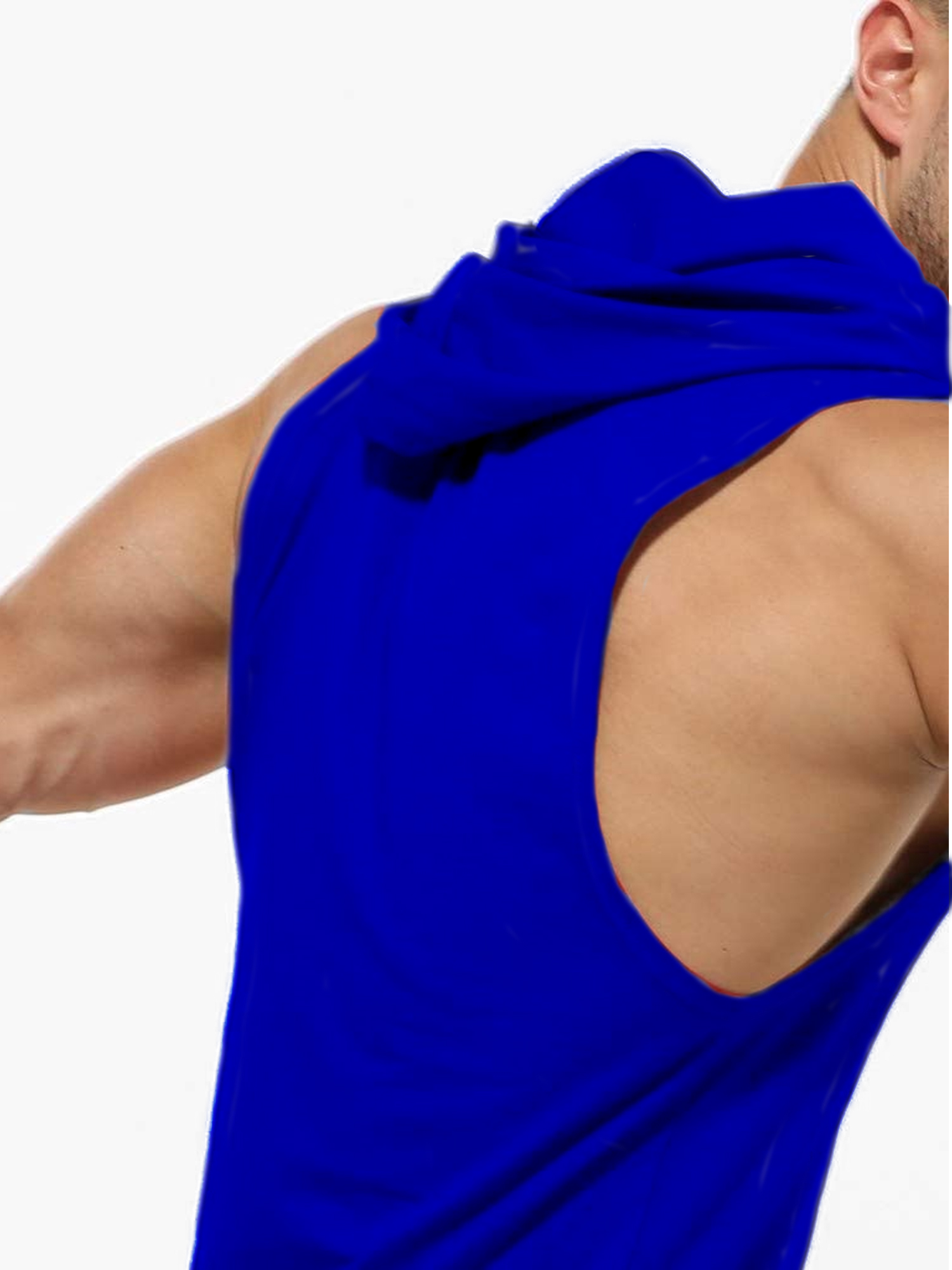 POLERA ALGODÓN HOMBRE KUSSI COLLECTION AZUL MUSCULOSA GYM LISA ROYAL EDICION LIMITADA - 2