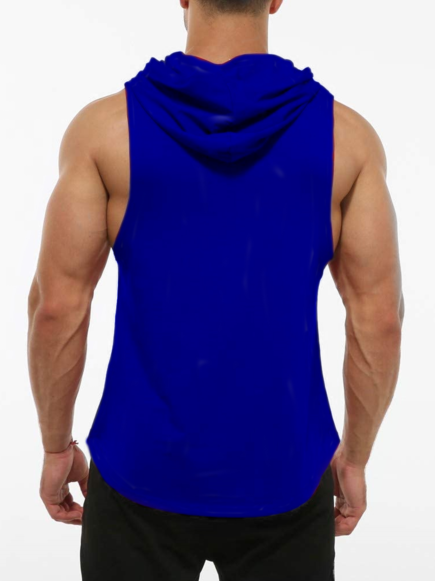 POLERA ALGODÓN HOMBRE KUSSI COLLECTION AZUL MUSCULOSA GYM LISA ROYAL EDICION LIMITADA - 5