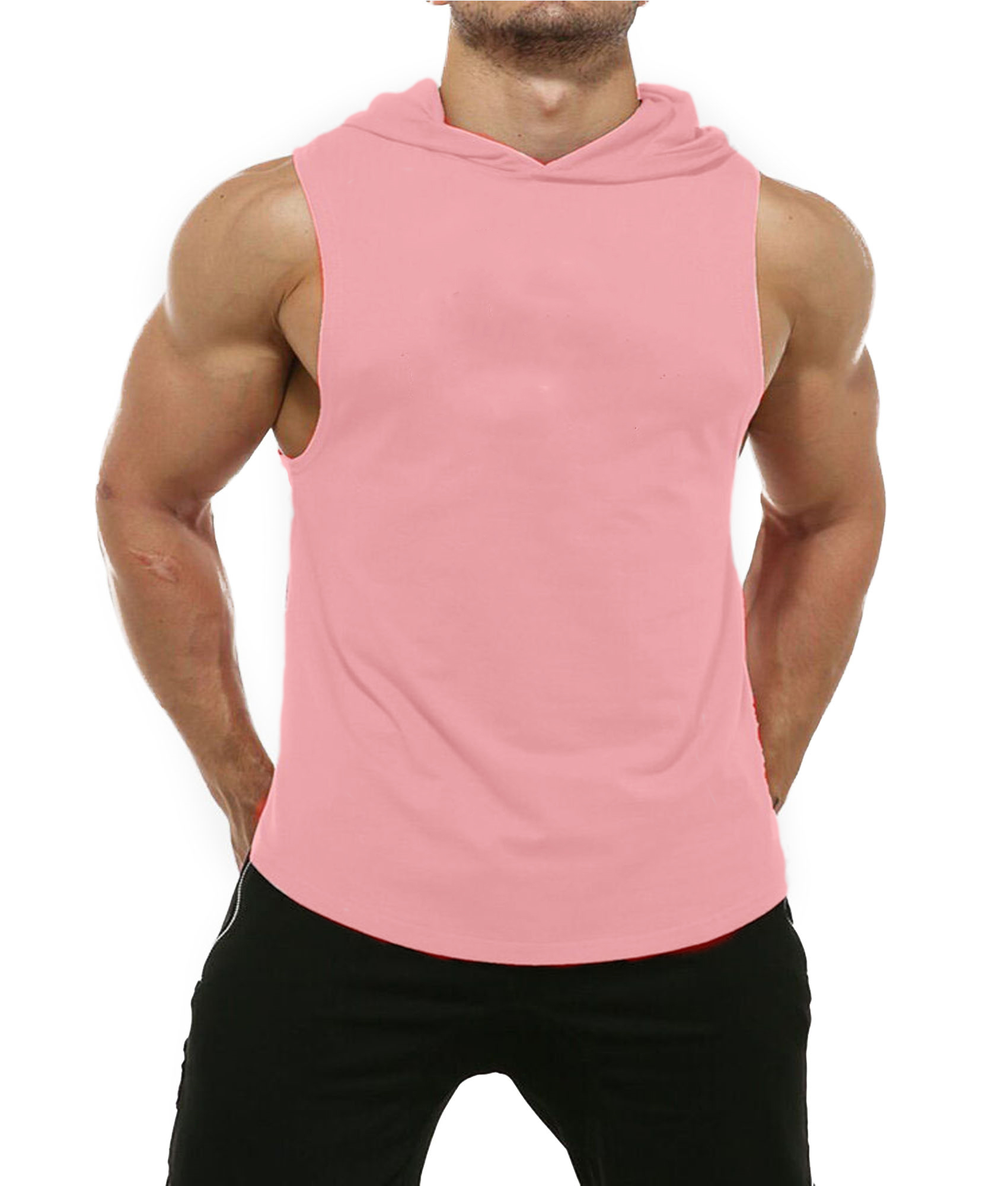 POLERA ALGODÓN HOMBRE KUSSI COLLECTION MUSCULOSA GYM LISA PALO ROSA EDICION LIMITADA - 2