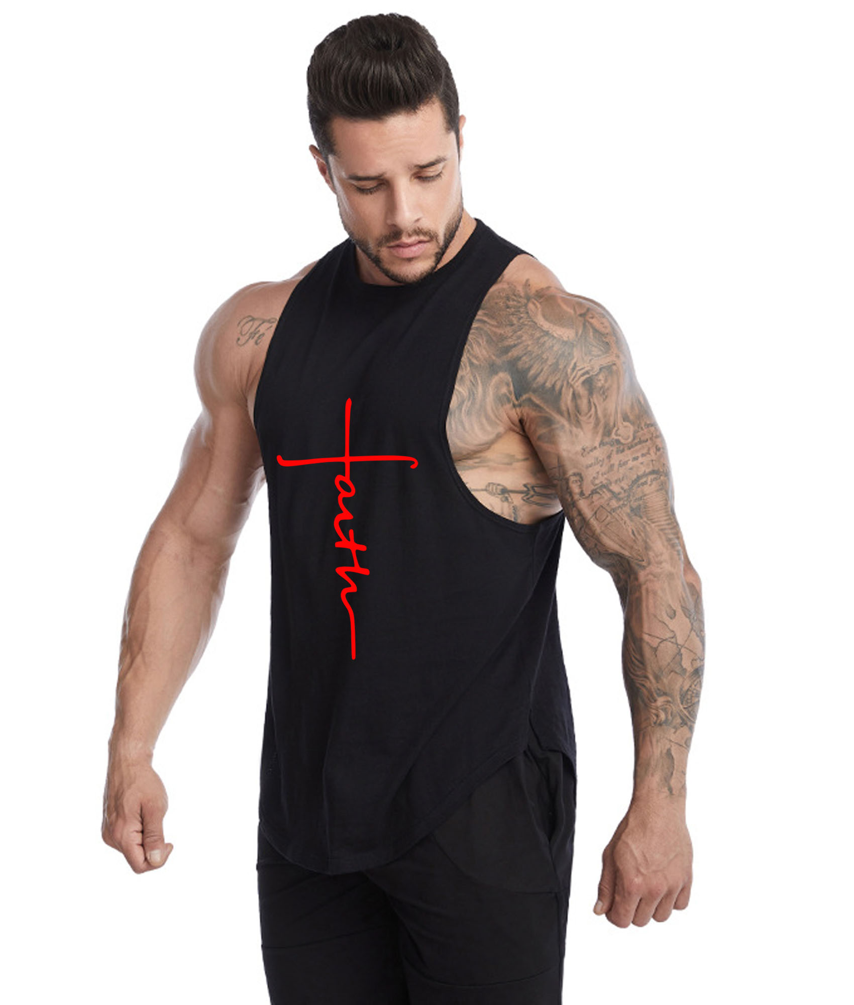 POLERA MUSCULOSA CUELLO REDONDO FAITH BLACK - 2