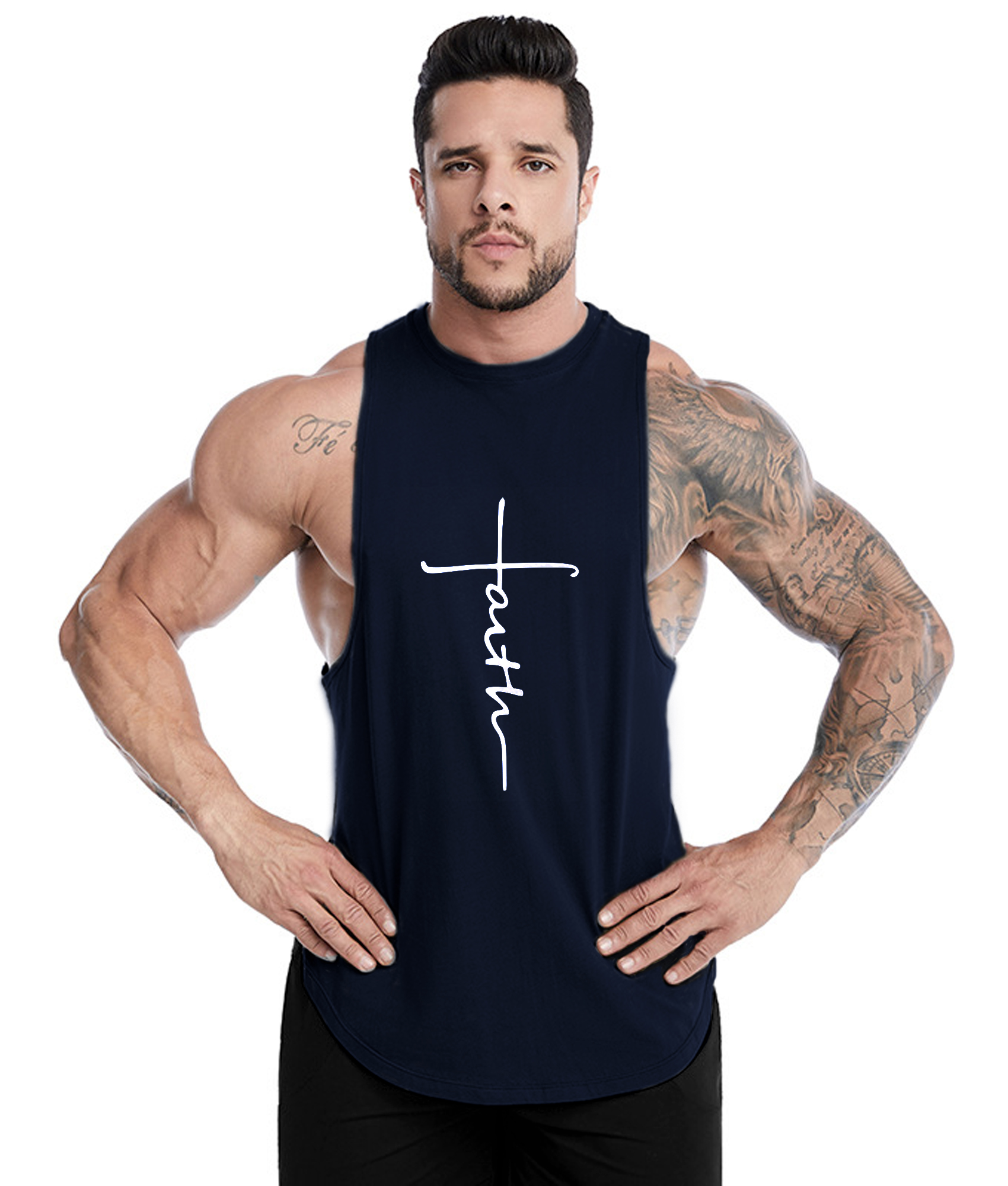POLERA MUSCULOSA CUELLO REDONDO FAITH NAVY BLUE - 1