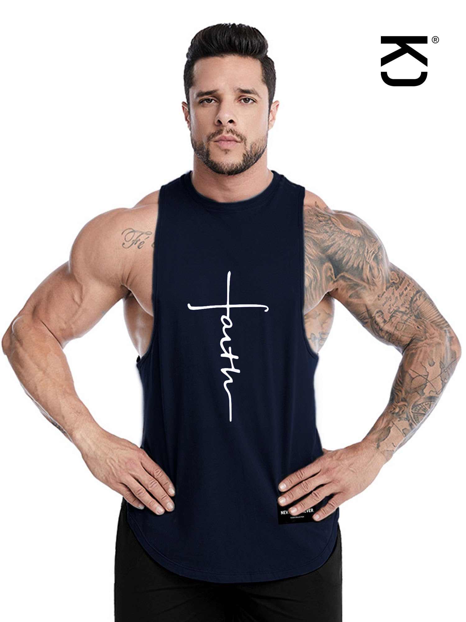 POLERA MUSCULOSA CUELLO REDONDO FAITH NAVY BLUE - 2