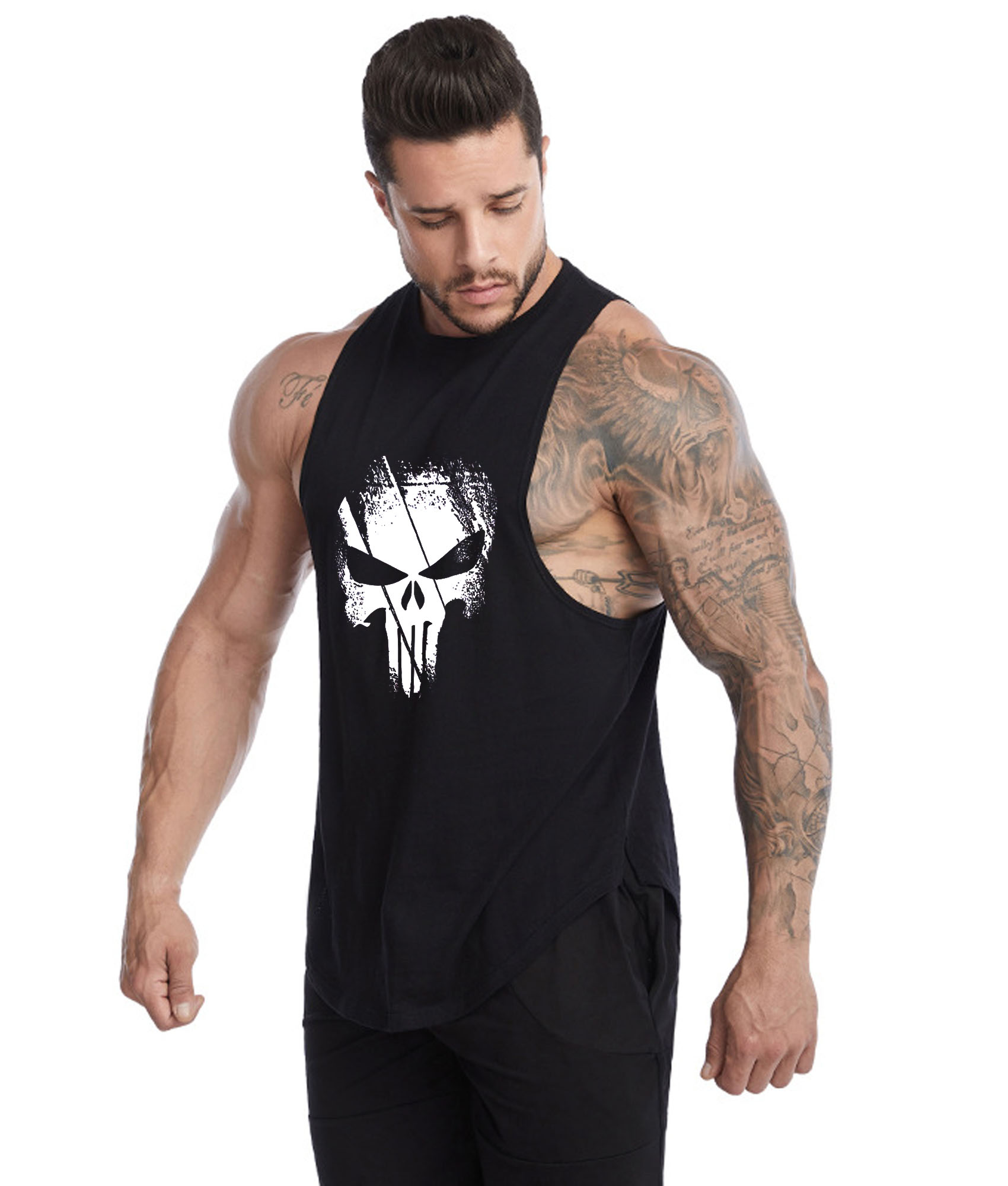 POLERA MUSCULOSA CUELLO REDONDO THE PUNISHER BLACK - 2