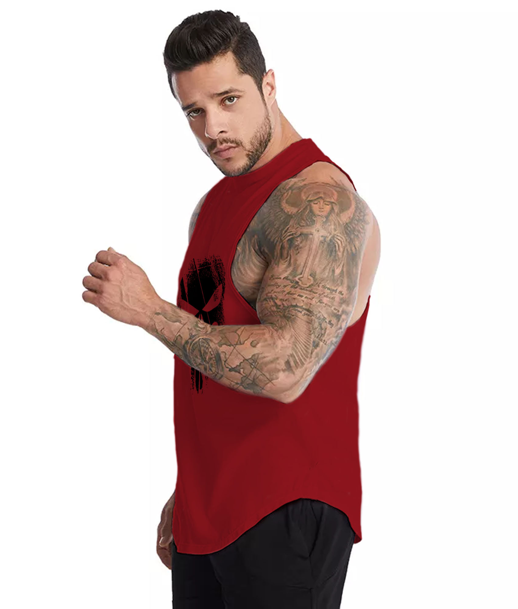 POLERA MUSCULOSA CUELLO REDONDO THE PUNISHER RED - 2