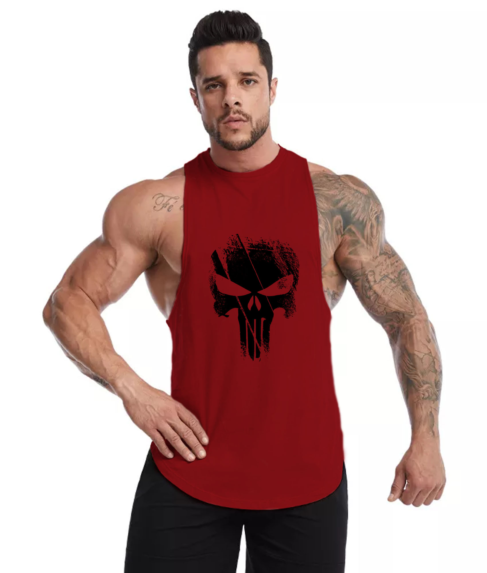 POLERA MUSCULOSA CUELLO REDONDO THE PUNISHER RED - 3